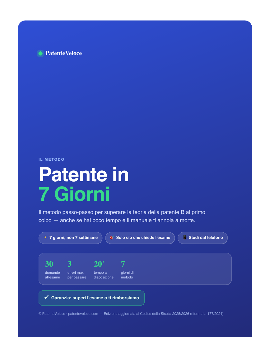 Copertina Patente in 7 Giorni